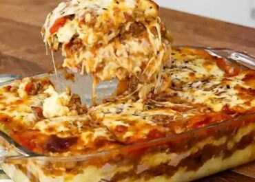 Lasanha de Arroz com Carne Moída