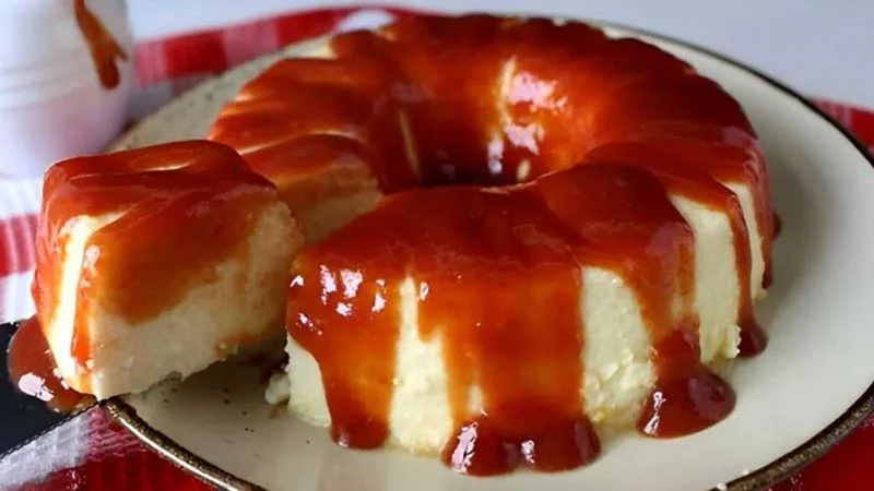 Receita de Pudim de Requeijão com Goiabada