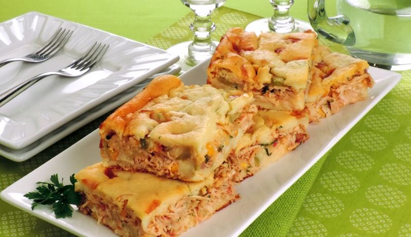 Torta de Frango com Massa de Batata